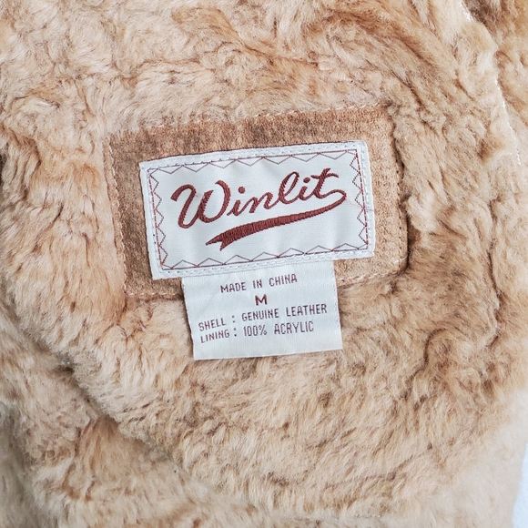 WINLET GENUINE 100 % LEATHER w/ SHEARLING LINED COAT - Picture 12 of 12